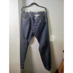 Men's Levi's 501 Dark Blue Straight Denim with Button Fly Jeans  38 W 34L